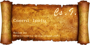 Cserni Ipoly névjegykártya